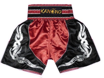 Boxing Trunks: KNBSH-202-Red-Black